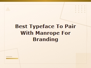 Best Typeface to Pair with Manrope for Professional Branding